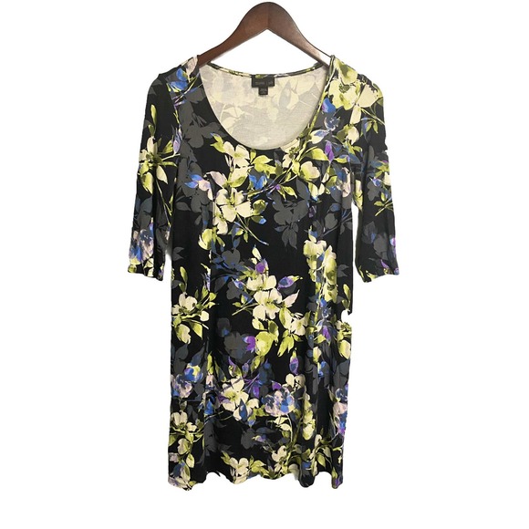 J. Jill Wearever Collection Women’s All Over Floral Print Casual Dress Sz PXS - Picture 1 of 4